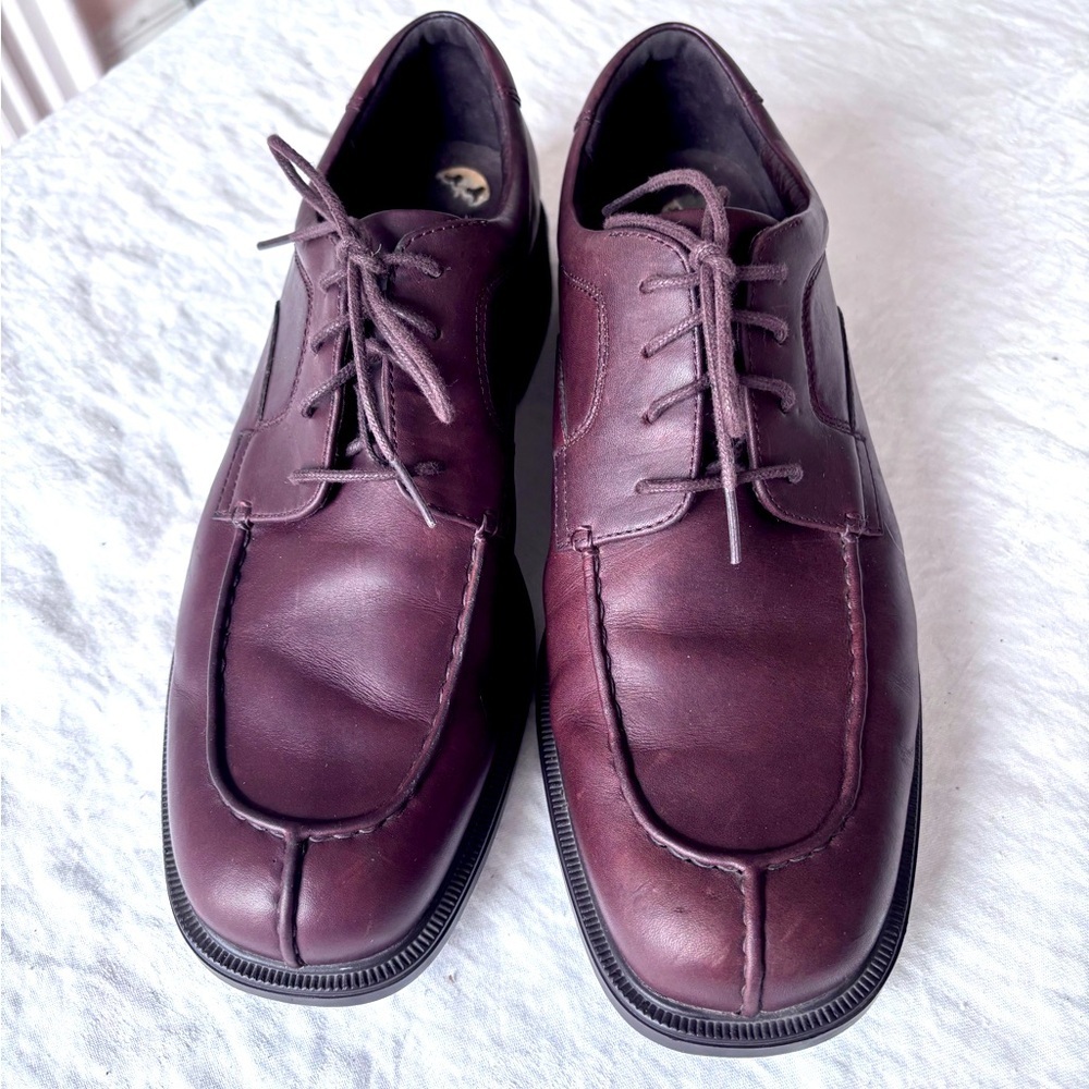 Men’s Rockport Brown Leather Lace Up Split Apron Toe Casual Oxfords Size 11M